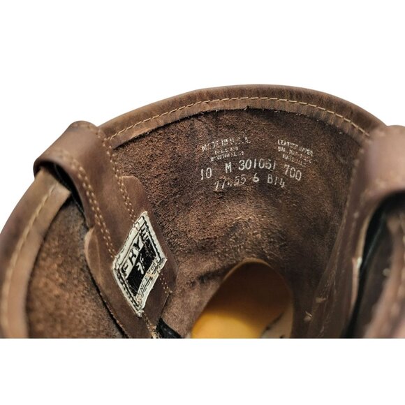 FRYE 8R Harness Short Boot Brown Oiled Leather Western Cowgirl Moto Engineer - Picture 9 of 10